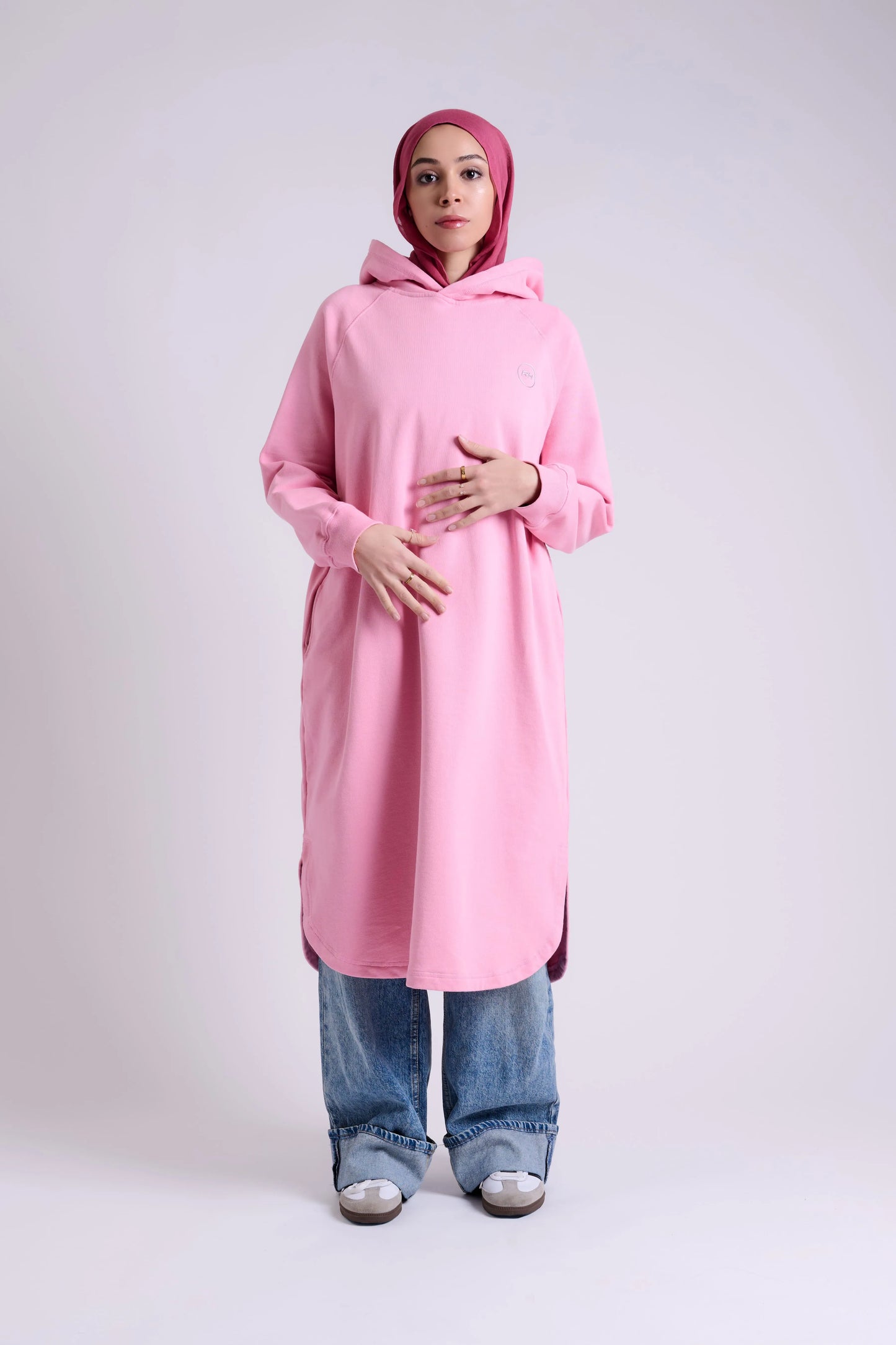 Abaya Hoodie (Blush)