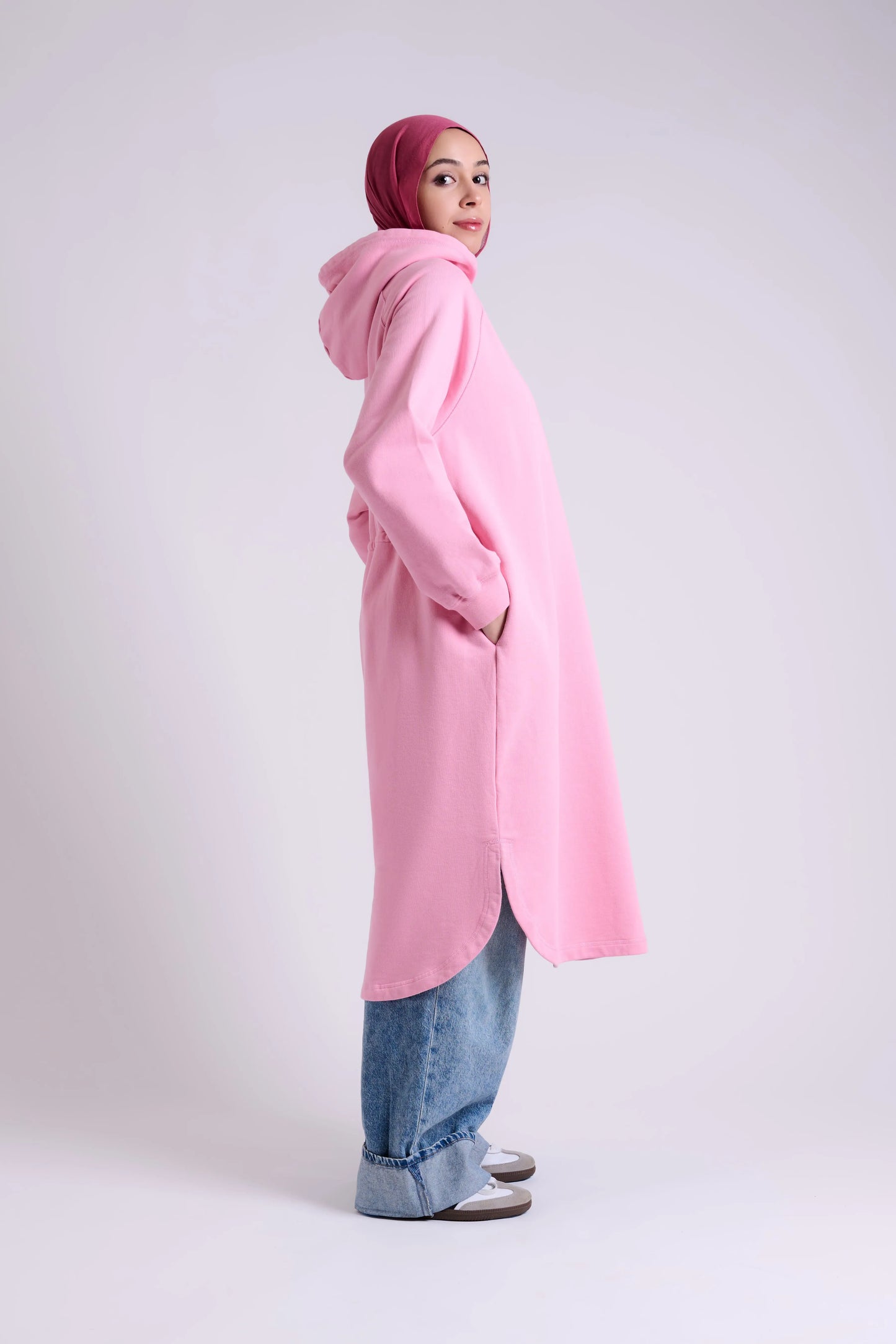 Abaya Hoodie (Blush)